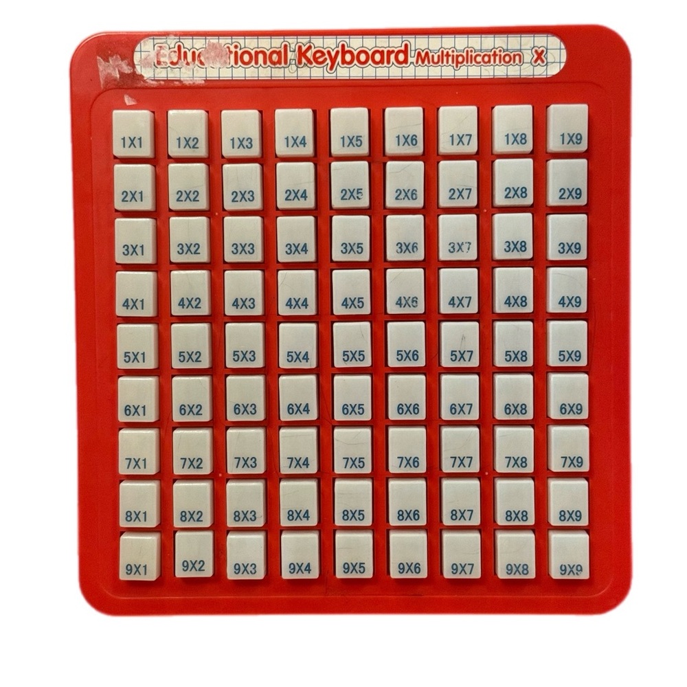 Kids Math Multiplication Keyboard Toy Red Learning Educational Tool School Learn - Picture 1 of 5